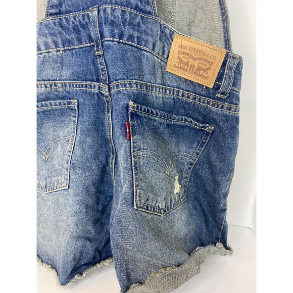 Levi’s Shortall Size 16 Reg Overall Jeans Shorts girls - Picture 16 of 16